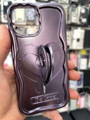 Apple iPhone 13-14 Uyumlu Kalp Desenli Stand Olabilen Tutamaçlı Kılıf