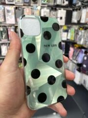 iPhone 13 - 14 Uyumlu Parlak Benekli Slikon Kılıf Yeşil