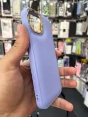 iPhone 13 - 14 Uyumlu Mor Renk Slikon Puf Kılıf