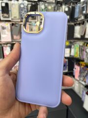 iPhone 13 - 14 Uyumlu Mor Renk Slikon Puf Kılıf