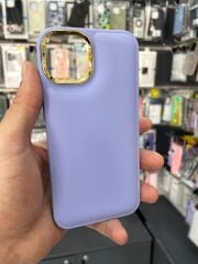 iPhone 13 - 14 Uyumlu Mor Renk Slikon Puf Kılıf