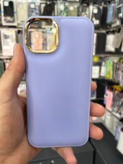 iPhone 13 - 14 Uyumlu Mor Renk Slikon Puf Kılıf