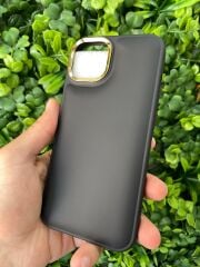 iPhone 13 - 14 Uyumlu Slikon Siyah Puf Kılıf
