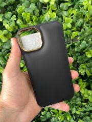 iPhone 13 - 14 Uyumlu Slikon Siyah Puf Kılıf