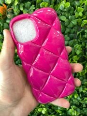 iPhone 13 - 14 Uyumlu Baklava Desen Üst Düzey Koruma Pembe Kılıf