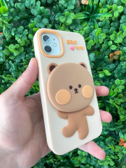 iPhone 12 Uyumlu Aynalı 3D Kabartmalı Darbe Korumalı Kılıf
