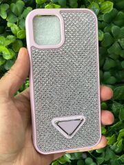 iPhone 12 - 12 Pro Uyumlu Taşlı PRD Kılıf Pembe Renk