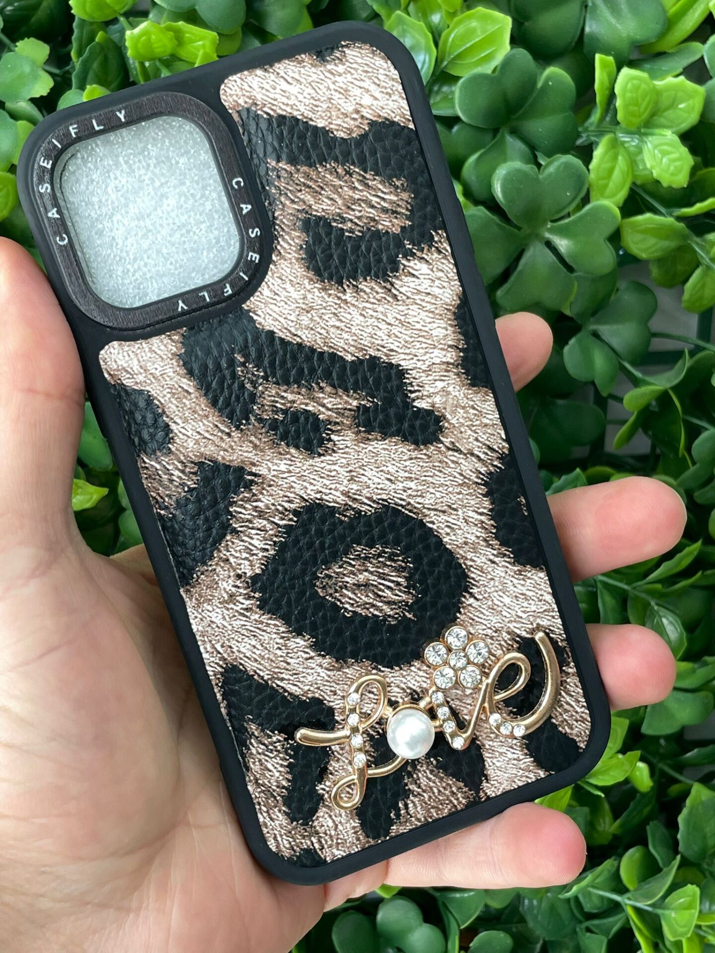 iPhone 12 - 12 Pro Uyumlu Taşlı Baskılı Kılıf Yumuşak