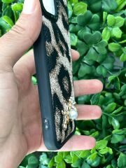 iPhone 12 - 12 Pro Uyumlu Taşlı Baskılı Kılıf Yumuşak
