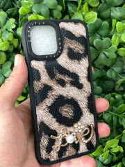iPhone 12 - 12 Pro Uyumlu Taşlı Baskılı Kılıf Yumuşak