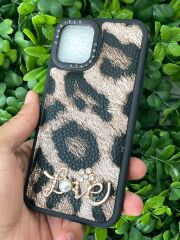 iPhone 12 - 12 Pro Uyumlu Taşlı Baskılı Kılıf Yumuşak