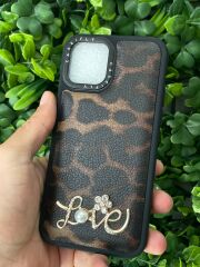 iPhone 12 - 12 Pro Uyumlu Taşlı Baskılı Kılıf Yumuşak