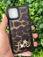 iPhone 12 - 12 Pro Uyumlu Taşlı Baskılı Kılıf Yumuşak