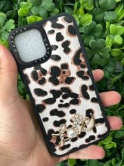 iPhone 12 - 12 Pro Uyumlu Taşlı Baskılı Kılıf Yumuşak