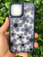iPhone 12 - 12 Pro Uyumlu Papatya Desenli Kılıf Mavi