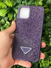 iPhone 12 - 12 Pro Uyumlu Mor Taşlı Kılıf PRD