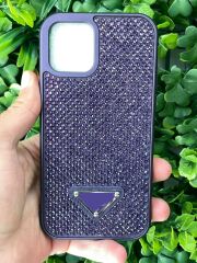 iPhone 12 - 12 Pro Uyumlu Mor Taşlı Kılıf PRD