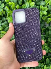 iPhone 12 - 12 Pro Uyumlu Mor Taşlı Kılıf PRD