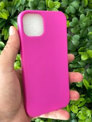 Apple iPhone 12- 12 Pro Uyumlu Düz Mor Renk Slikon içi Kadife Kılıf