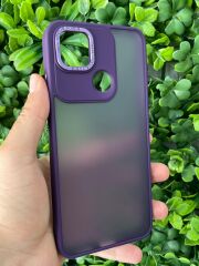 Redmi 9C - 10A Uyumlu Mor Şeffaf Yanları Slikon Yumuşak Kılıf