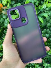 Redmi 9C - 10A Uyumlu Mor Şeffaf Yanları Slikon Yumuşak Kılıf
