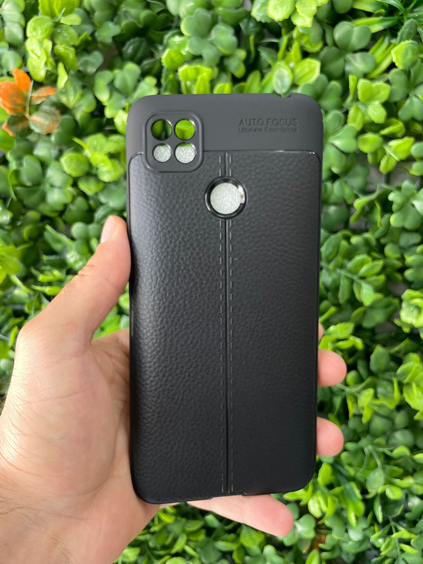 Redmi 9C - 10A Uyumlu Deri Tip Siyah Slikon Kılıf