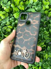 Redmi 9C - 10A Uyumlu Leopar Renk Taşlı Kılıf