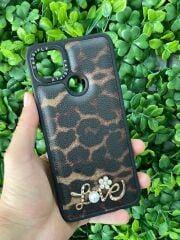 Redmi 9C - 10A Uyumlu Leopar Renk Taşlı Kılıf
