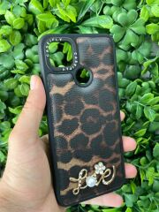 Redmi 9C - 10A Uyumlu Leopar Renk Taşlı Kılıf