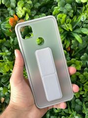Redmi 9C - 10A Uyumlu Gri Şeffaf Tutamaçlı Stand Olabilen Kılıf