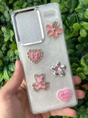 Redmi Note 13 Pro Plus Uyumlu Glitter Motifli Simli Kapak