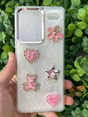 Redmi Note 13 Pro Plus Uyumlu Glitter Motifli Simli Kapak