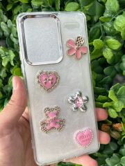 Redmi Note 13 Pro Plus Uyumlu Glitter Motifli Simli Kapak