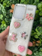 Redmi Note 13 Pro Plus Uyumlu Glitter Motifli Simli Kapak
