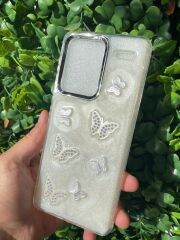 Redmi Note 13 Pro Plus Uyumlu Glitter Motifli Simli Kapak