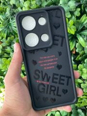 Redmi Note 13 Pro 4G Uyumlu Siyah Baskılı Slikon Kılıf