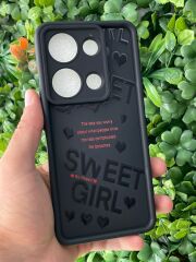 Redmi Note 13 Pro 4G Uyumlu Siyah Baskılı Slikon Kılıf