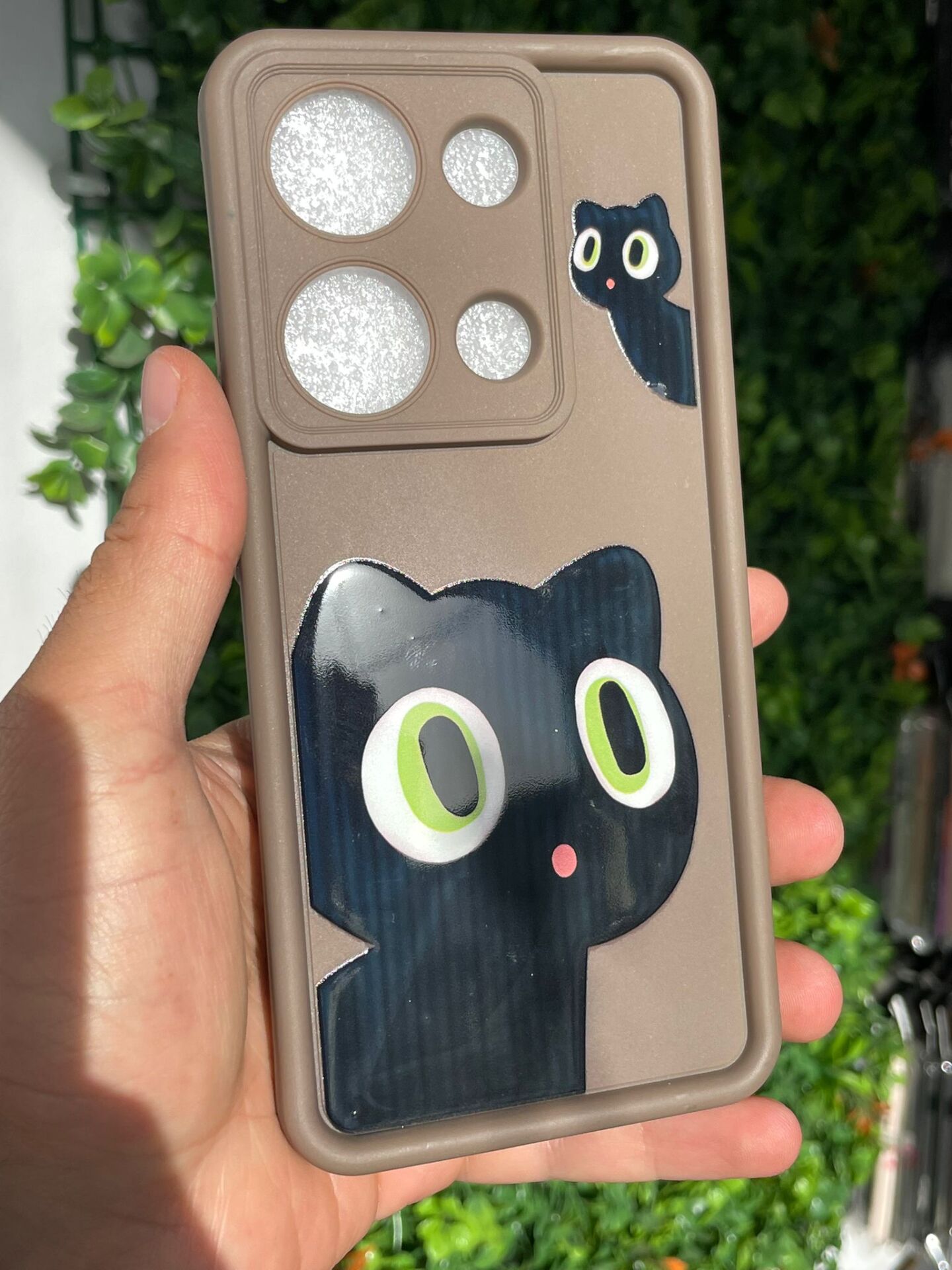 Redmi Note 13 Pro 4G Uyumlu Kahverengi Slikon Baskılı Kılıf