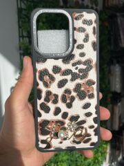 Redmi 13 C Uyumlu Baskılı Taşlı Kılıf