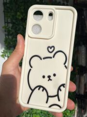 Redmi 13 C Uyumlu Baskılı Beyaz Desenli Kılıf