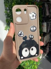 Redmi 13 C Uyumlu Baskılı Kahverengi Desenli Kılıf
