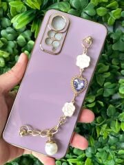 Redmi Note 11 - Note 11 S Uyumlu Mor Renk Parlak Tutamaçlı Kılıf