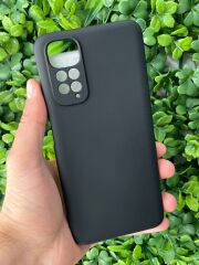 Redmi Note 11 - Note 11 S Uyumlu Düz Siyah Slikon Kılıf İçi Süvet