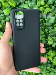 Redmi Note 11 - Note 11 S Uyumlu Düz Siyah Slikon Kılıf İçi Süvet