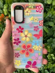 Redmi 12 C Uyumlu Arkası Tırtırlı Papatya Baskılı Kılıf