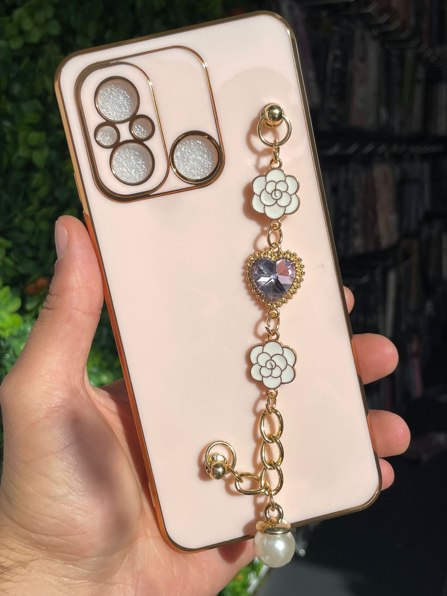 Redmi 12 C Uyumlu Pembe Parlak Tutamaçlı Kılıf
