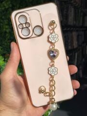 Redmi 12 C Uyumlu Pembe Parlak Tutamaçlı Kılıf