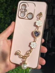 Redmi 12 C Uyumlu Pembe Parlak Tutamaçlı Kılıf