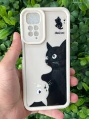 Redmi Note 11 - Note 11 S Uyumlu Çift Yönlü Görülebilen Kedi Baskılı Slikon Kılıf