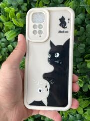 Redmi Note 11 - Note 11 S Uyumlu Çift Yönlü Görülebilen Kedi Baskılı Slikon Kılıf